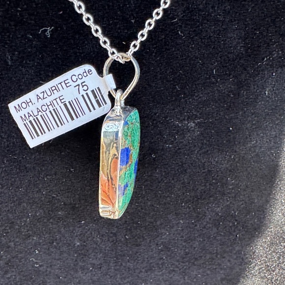 Colorful 925 silver Mojave Azurite Malachite Pendant - Picture 5 of 6